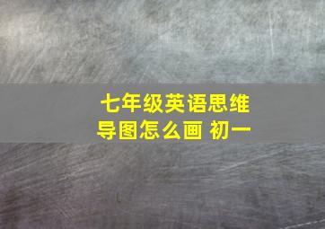 七年级英语思维导图怎么画 初一